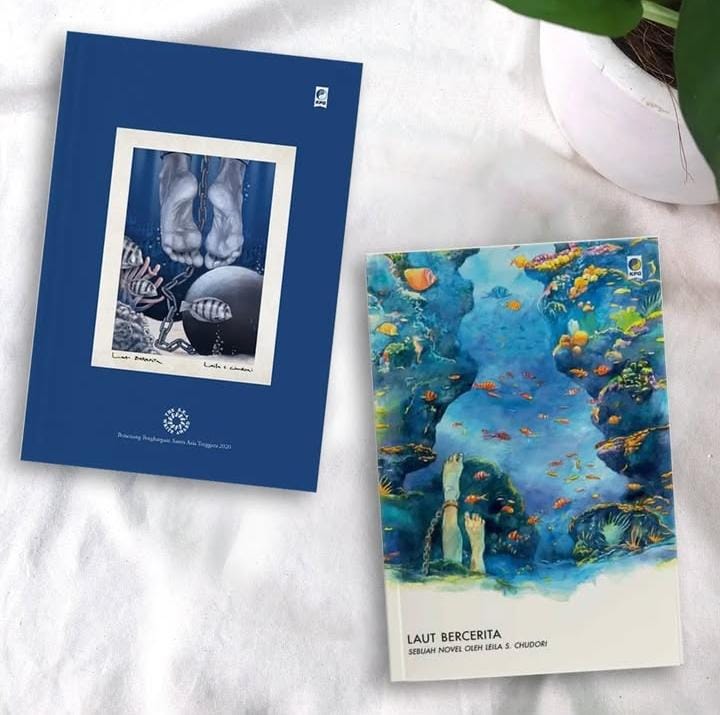 Ketika Fiksi Membuka Mata melalui Novel Laut Bercerita Karya Leila S. Chudori 2 Foto buku novel Laut Bercerita edisi hard cover dan soft cover (Sumber : Instagram @leilachudori : https://www.instagram.com/p/C295UI2PILk/?igsh=MXNwZTNnd2h3NXpvZg==)